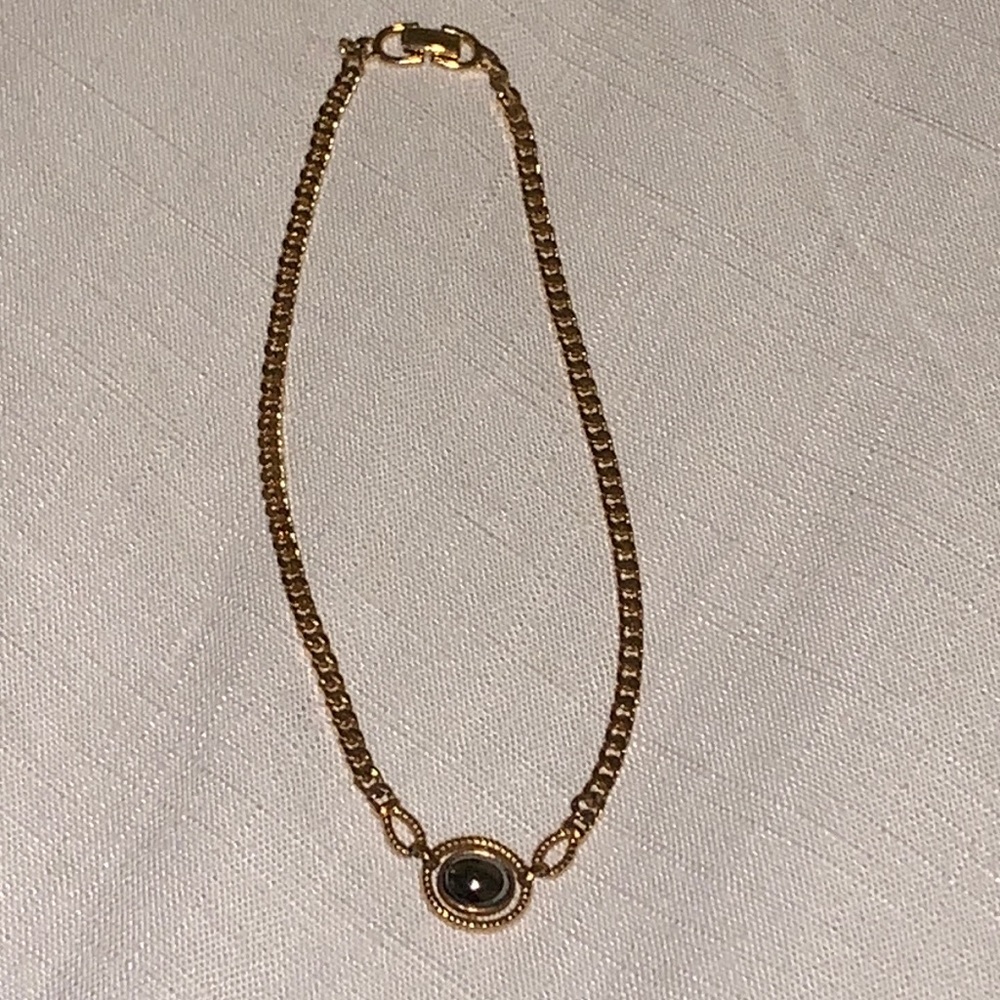 Louis Féraud Paris gold/hematite necklace